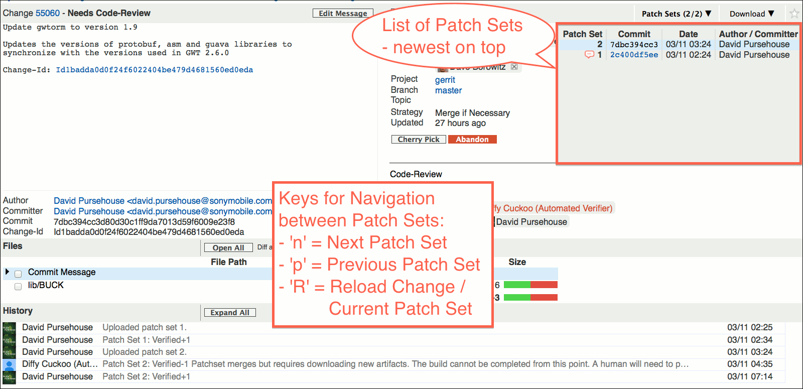 /opendev/gerrit/raw/commit/072794767b0a1811f08e3f035e90a8c20f0cf634/Documentation/images/user-review-ui-change-screen-patch-set-list.png