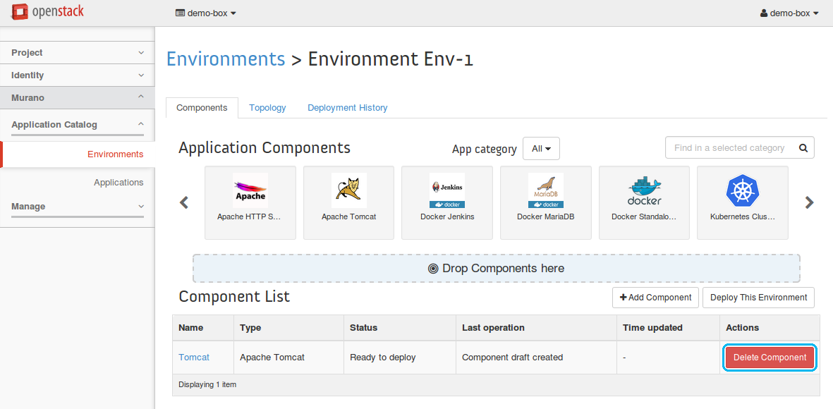 Environment Components page