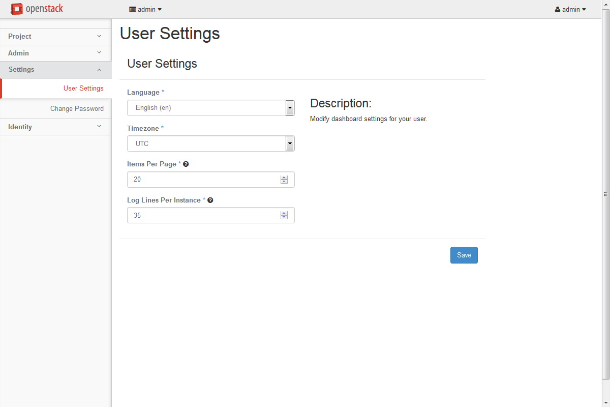 Figure:Settings tab